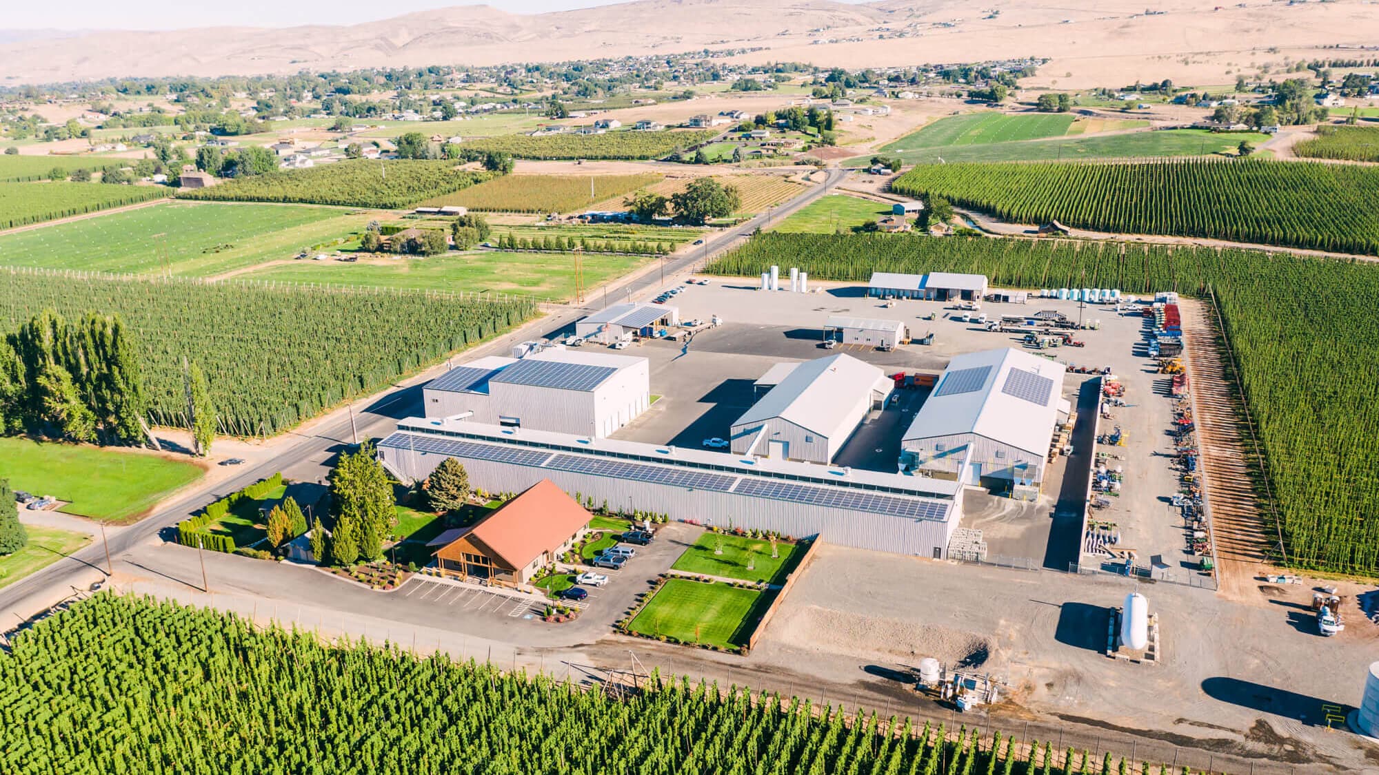 Aerial image of B.T. Loftus Ranches fields and facilities