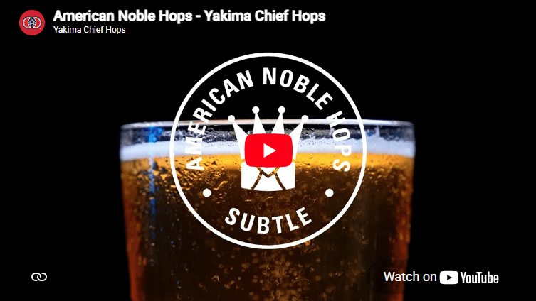 closeup image of beer in a glass against black background with ANH logo in the center