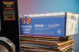 Yakima Chief Hops pellet box with Cryo x Indie Hops logo
