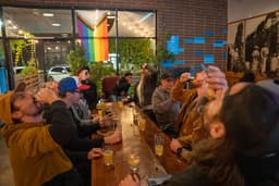 Brewers drinking Underberg