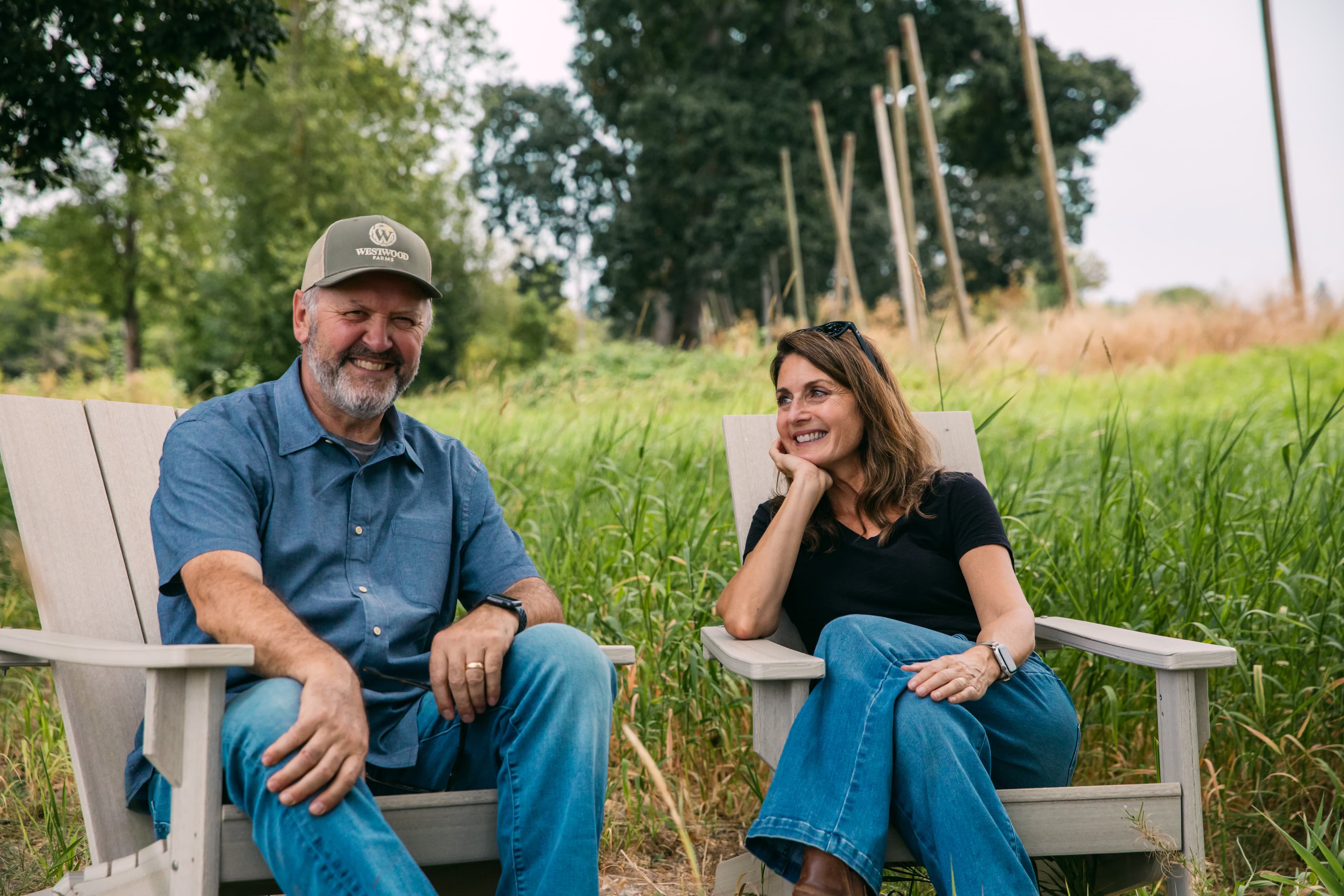 An image of John and Liz Coleman sitting